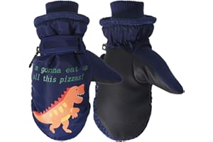 Kids Ski Gloves, Winter Windproof Snow Mittens Suitable for 2-9 Years Old Boys Girls Skating Cycling and Outdoor Activities