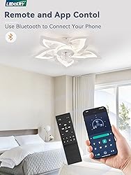 LEDIARY Flower Ceiling Fans with Lights and