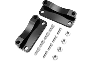 Eumti Front Fender Risers 20mm Adapter Relocator Spacer Kit Lift Fender Bracket Mount 21" Wheel Gloss Black Compatible With Harley Touring Models 1993-2013 FLHT FLTR FLHR FLHX