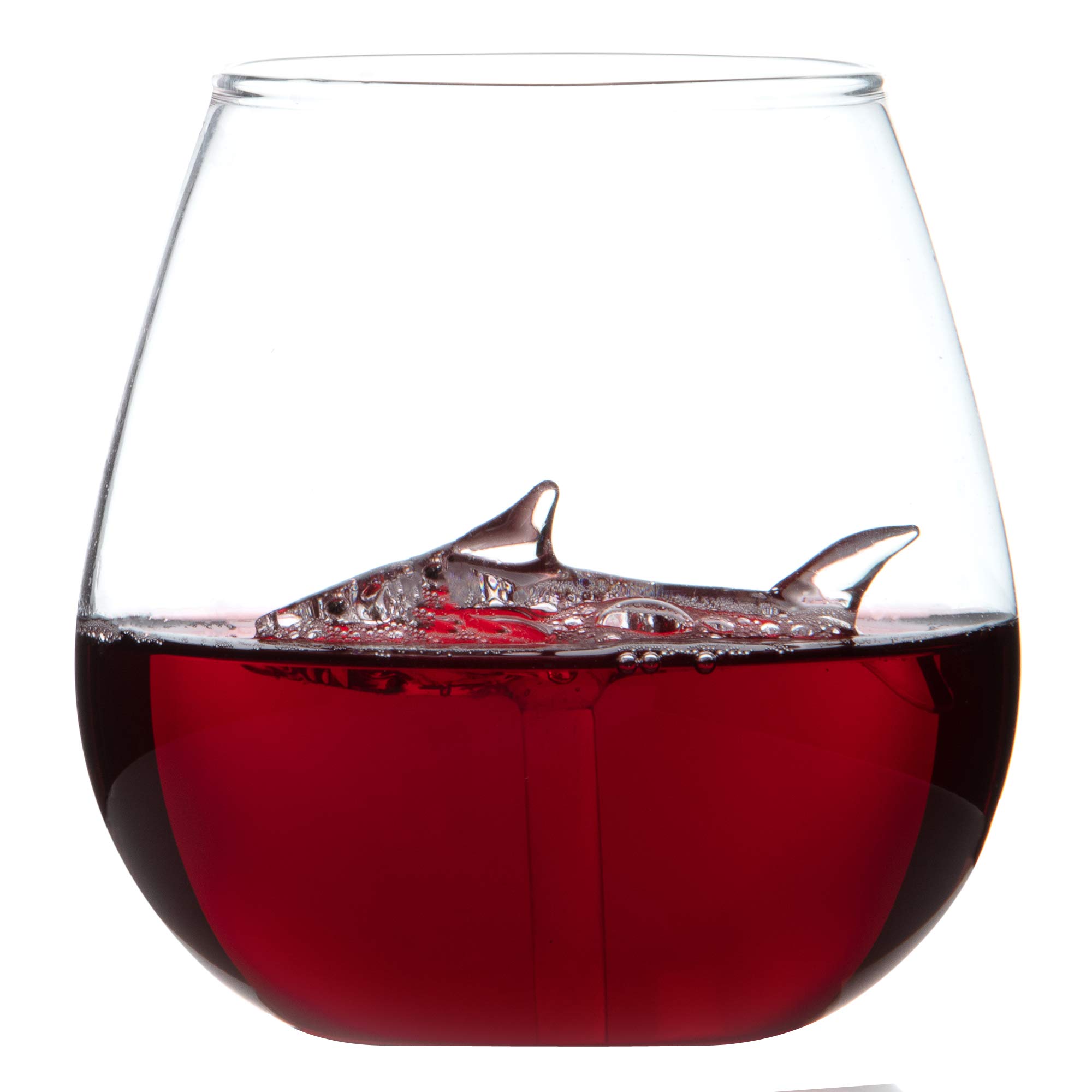 Bar Bespoke Full Shark in a Glass - Novelty Wine & Drinks Tumbler, 550ml
