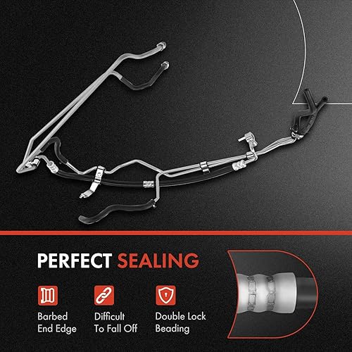A-Premium Power Steering Hose Assembly For Toyota Tundra 2004-2006 4.7L – Fits Rack Pinion Ports, No-Leak Design
