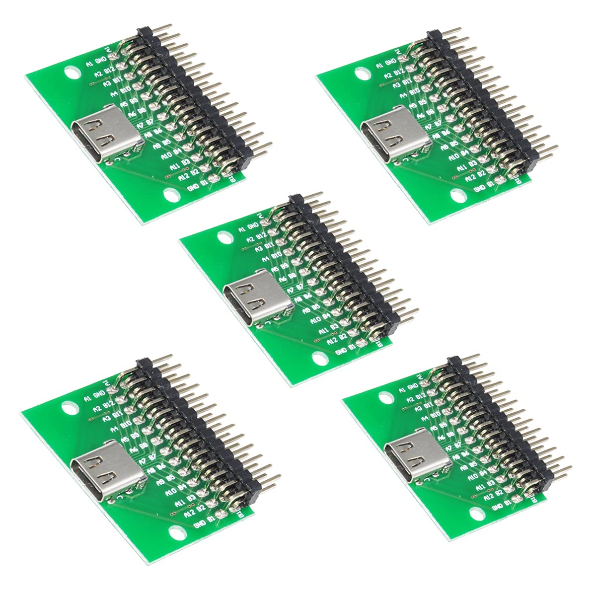 WLGQ USB 3.1 TYPEC Female with PCB Test Socket Test Board USB-c Female pitch2.54mm pin