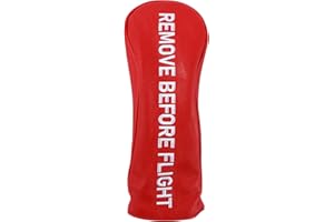 ZEETY Golf Club Covers, Leather Driver Headcover, Fairway Wood, 3 Wood, Hybrid, Fits Mallet Blade Putter Head Covers, Alignment Stick Cover, Headcovers Set