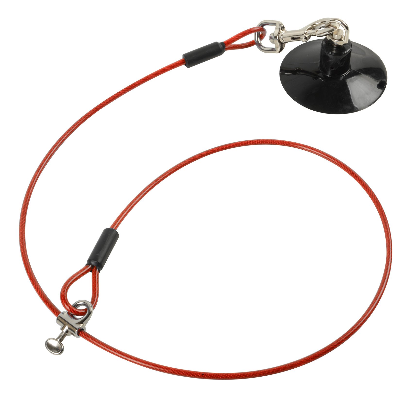 Furzone Dog Bathing Tether with Suction Cup, Durable Dog Bathing Grooming Shower Restraint Dogs (Red)