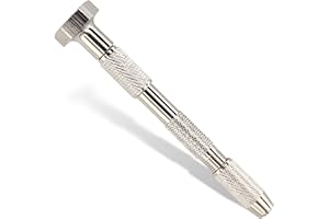 Swivel Head Pin Vise Hand Drill with Two Reversible Collets – Size Range (0-2.381 mm) - Nickel Plated, Anti- Slip Steel Body Resin Drill for Jewelry Making, Assembling, DIY Crafts - by MaxoPro