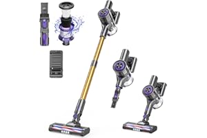 ZOKERVACUUM Vacuum Cleaners for Home, Cordless Vacuum Cleaner with 80000 RPM High-Speed Brushless Motor, 2600mAh Powerful Lithium Batteries, 5 Stages High Efficiency Filtration, Up to 40 Mins Runtime