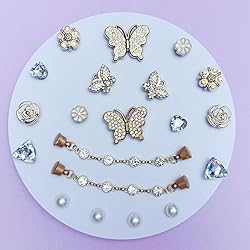 Ziigole 20Pcs Bling Shoe Charms for Clog Sandals