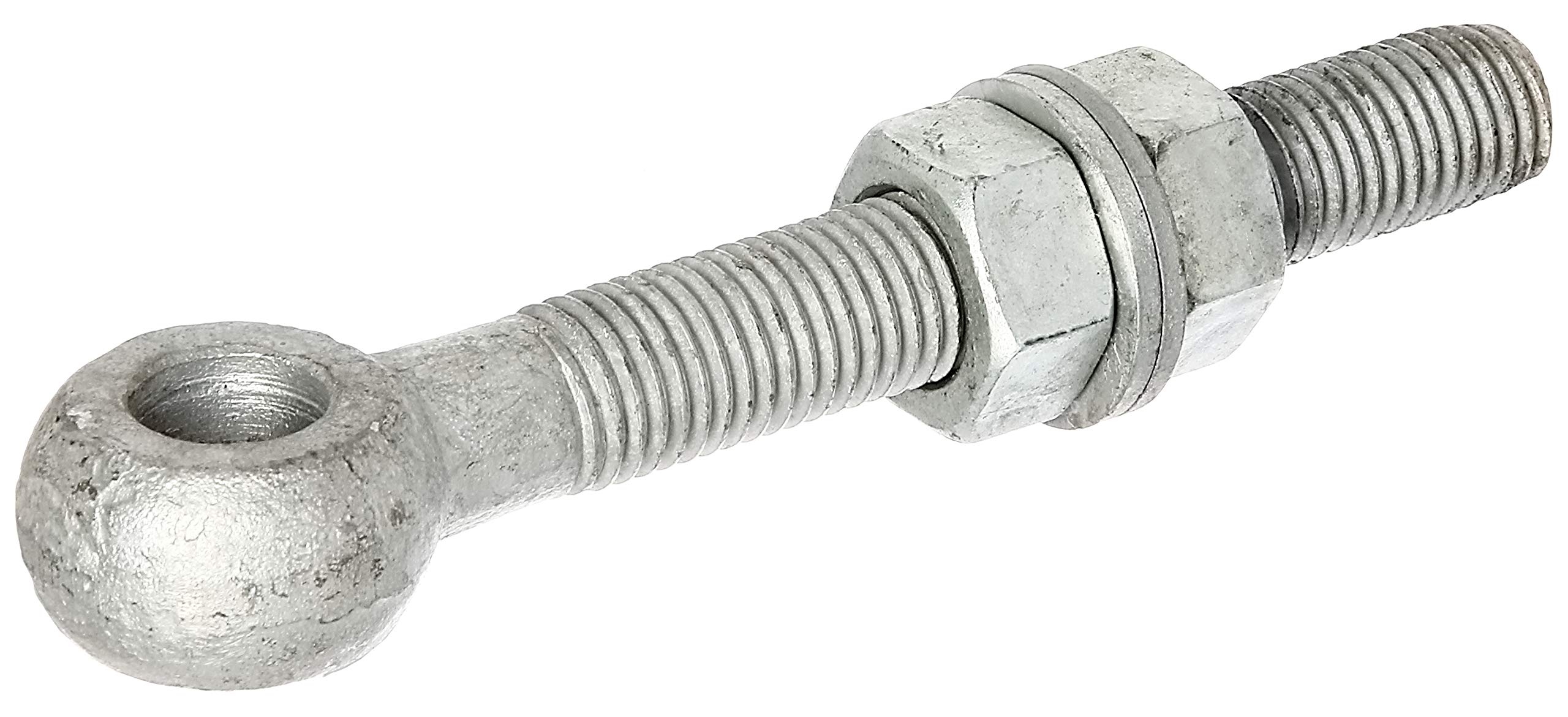 Alberts 417284 Eye Bolt with Accessories | Suitable for Gate Hinges | Hot-Dip Galvanised | Thread M20 | Length 150 mm