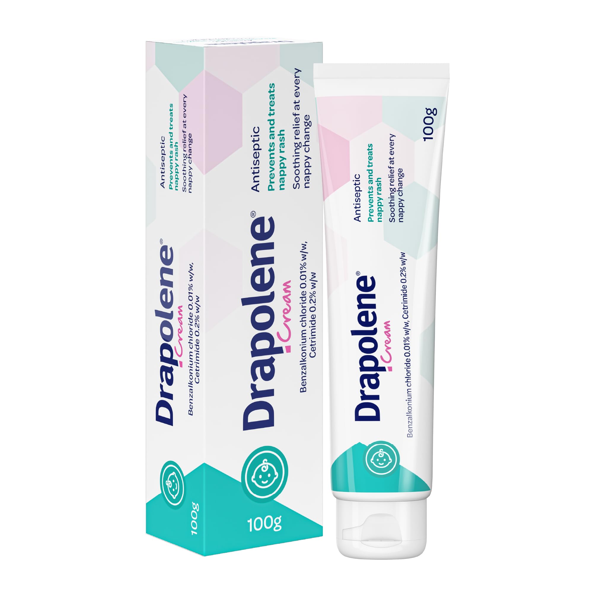 Drapolene® Cream 100g Tube | Prevents and Treats Nappy Rash | Soothes and Protects Baby's Bottom from Newborn Onwards