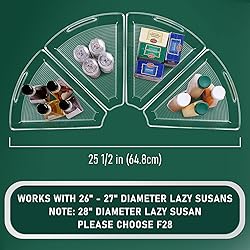 JEISSLIA Lazy Susan Cabinet Organizer Bins for