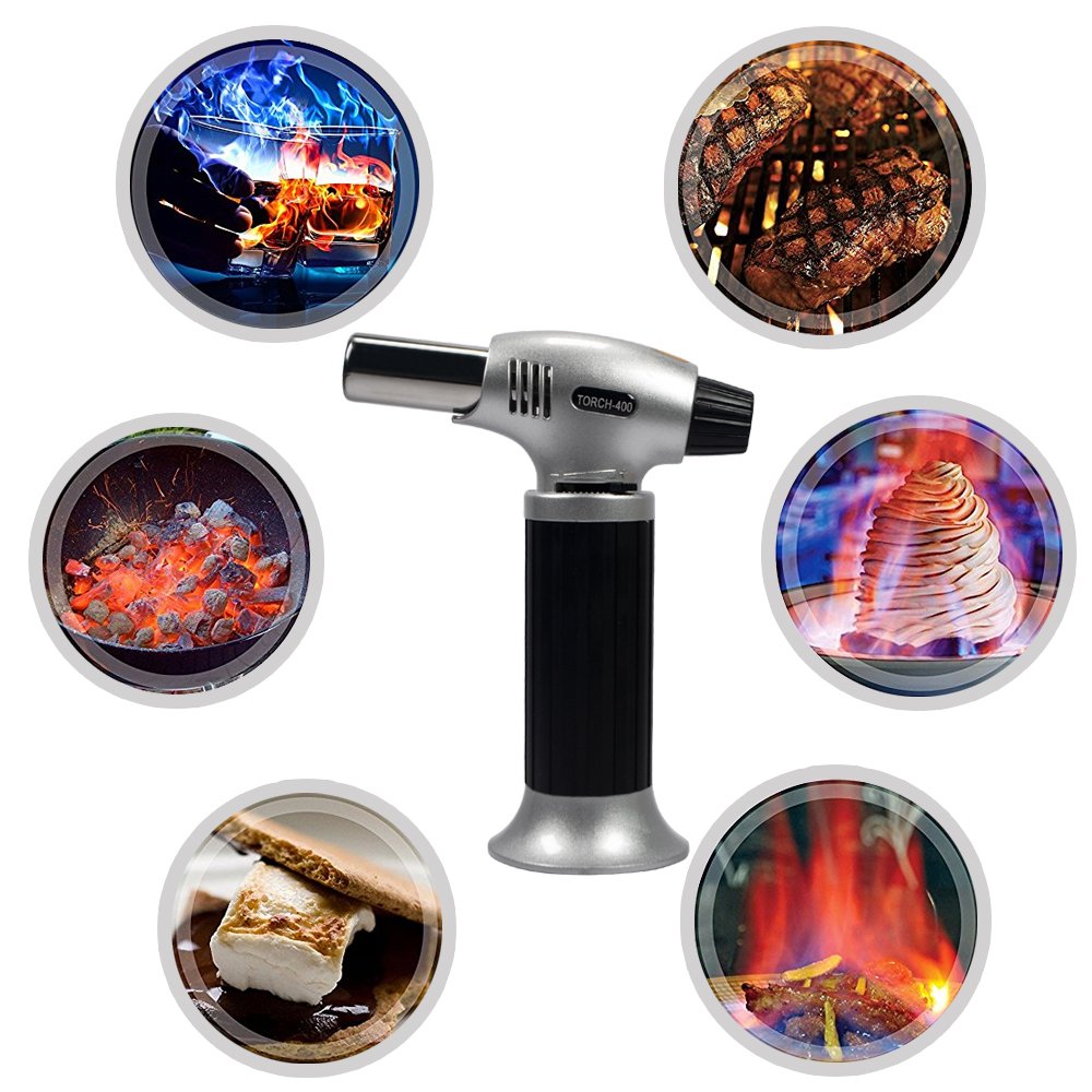 Blow Torch Kitchen Butane Torch Refillable Culinary Torch With Safety