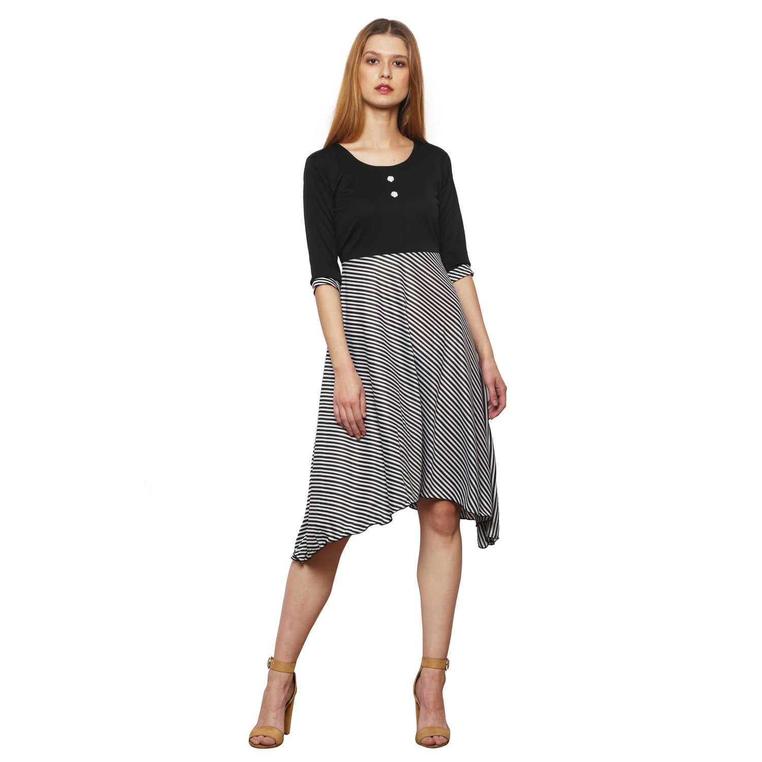 ad & av girls partywear dress 601_midi_bluestripe_with_collar_bb