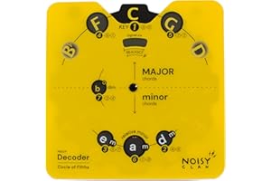 NOISY CLAN Circle of Fifths Wheel Tool with Built-In Stand - Back to School Music Learning Tool - Music Theory Chord & Key Decoder - Learn Progressions, Scales & Keys - Tool for Guitar, Piano, Ukulele & more