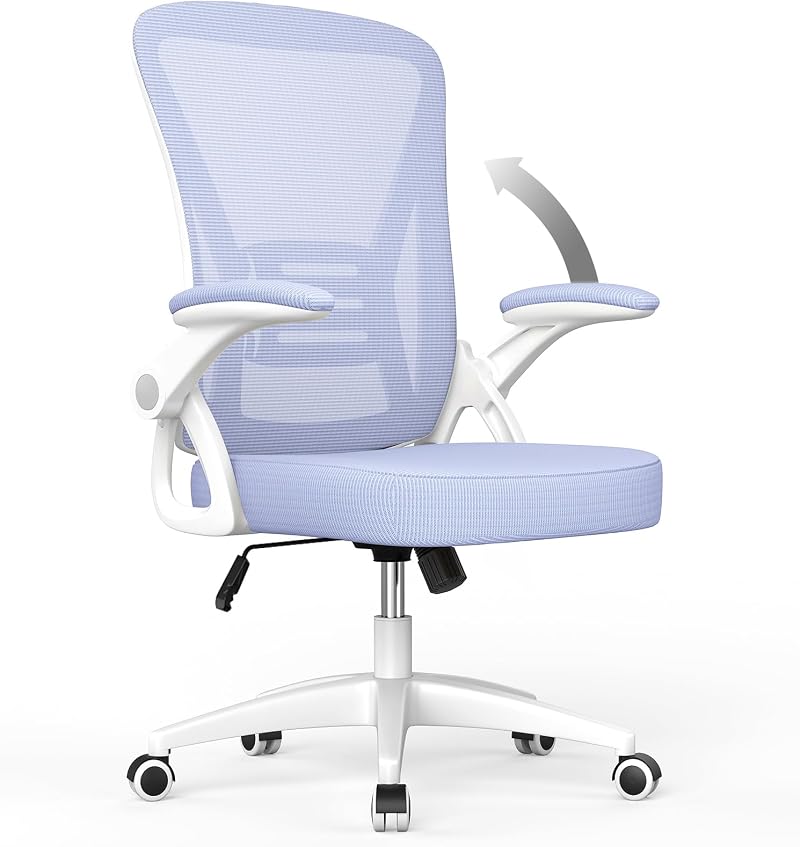 naspaluro Office Chair Ergonomic Desk Chair 90° Flip-up Armrests Purple