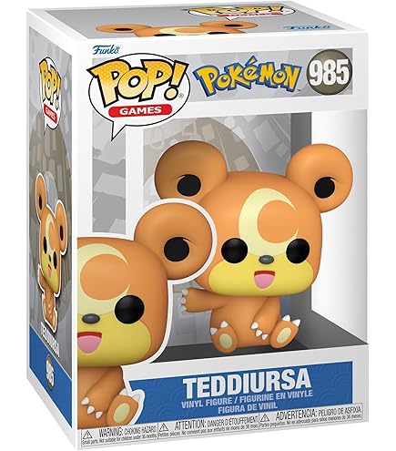 Amazon.com: Funko Pop! Games: Pokemon - Teddiursa - Collectible
