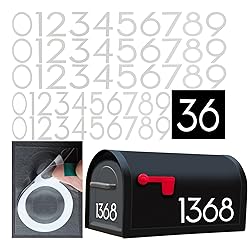 Reflective Mailbox Numbers for Outside, 5 Sets