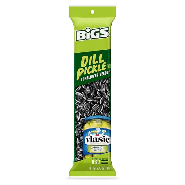 BIGS SUNFLOWER SEEDS SLAMMER, VLASIC DILL PICKLE FLAVOR,...