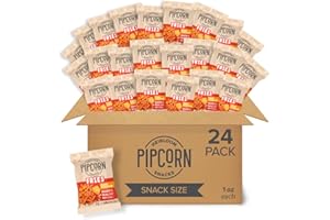 Heirloom Baked Fiery Cheddar Fries by Pipcorn - 1oz 24pk - Healthy Snacks, Gluten Free Snacks, Non-GMO, Upcycled Heirloom Corn Flour, Vegan