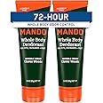 Mando Whole Body Deodorant For Men - Invisible Cream - 72 Hour Odor Control - Aluminum Free, Baking Soda Free, Skin Safe - 3 Ounce Tube (Pack of 2) - Clover Woods