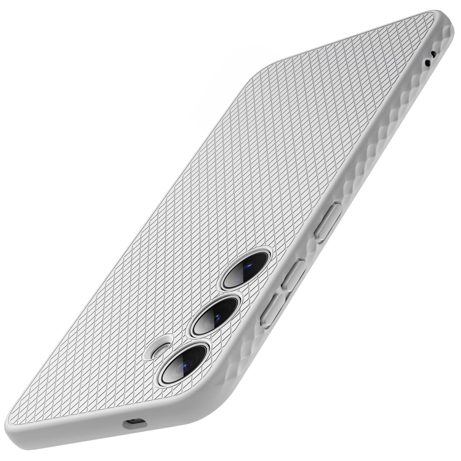 JETech Grip Case for Samsung Galaxy S24, Soft TPU Slim Fit Protective Phone Cover with Camera Lens Full Protection, Shockproof (Marble Gray)