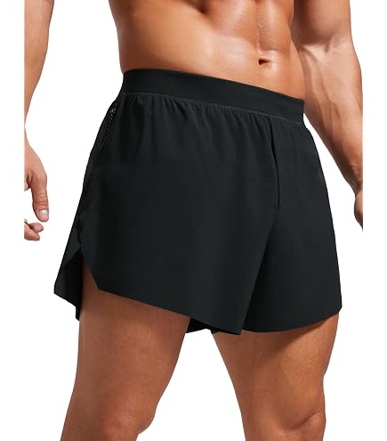 Men's 4'' Adjustable Side Split Running Shorts - Quick Dry Gym