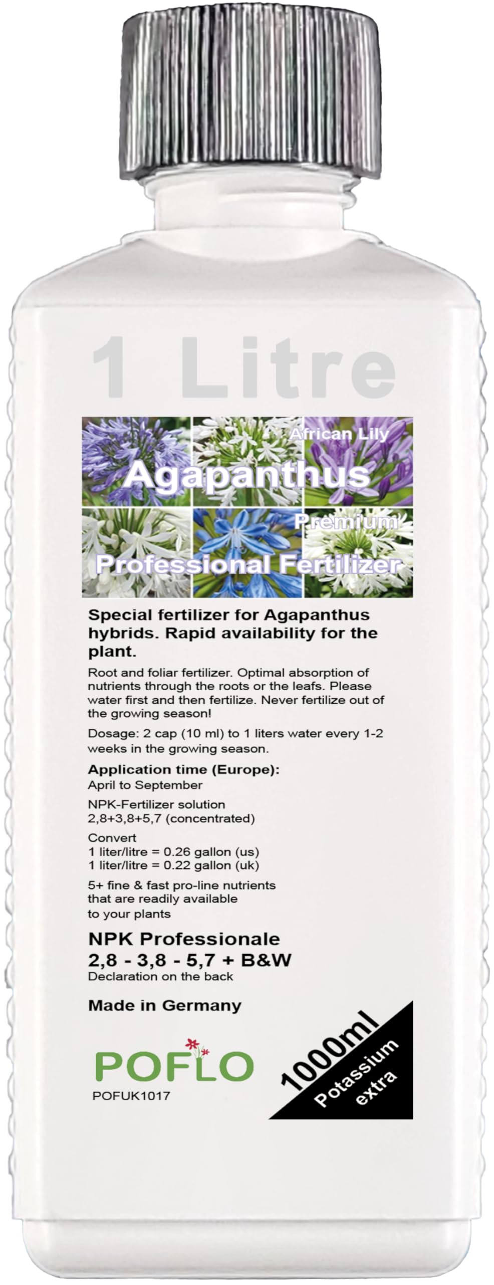 POFLO Fertilizer for African lilies. Fertilize agapanthus with fertilizer from the professional line 1000ml