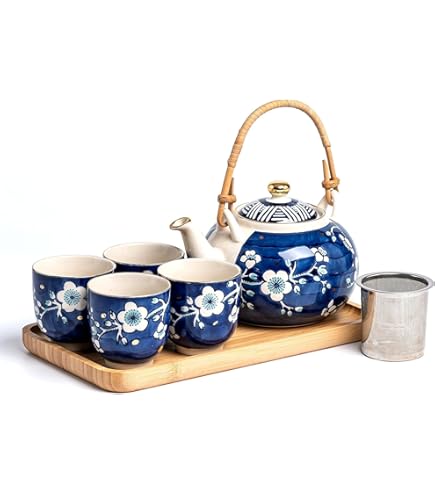 Amazon.com | Porcelain Tea Set 3 piece Japanese Style Asian
