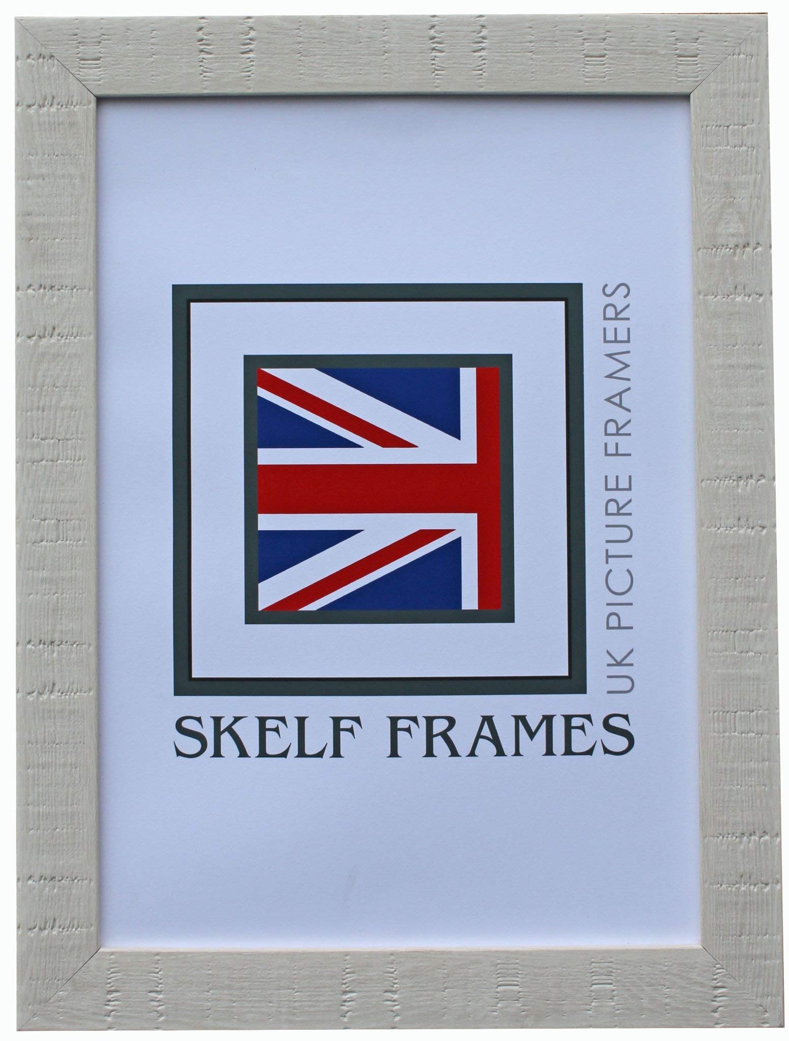 Skelf Frames 5 x 4 Inches Picture Photo Frame in White Orange Box Effect with Glass Hand made in Yorkshire (Multiple Sizes and Colours)