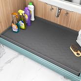 TigeJoy Under Sink Mats for Kitchen Waterproof 22" x 19", Cabinet Liner | Leak-Proof Silicone Mat Sink Protector, Kitchen Essentials Organizer and Storage,Boot or Shoe Tray, Pet Feeding Mat