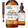 Wild & Organic Stinging Nettle Leaf Extract Drops - Urinary Tract Support - Liquid Stinging Nettle Supplement - Urtica Dioica Tincture - 2-Month Supply - Vegan, Sugar & Alcohol-Free - 2 fl oz