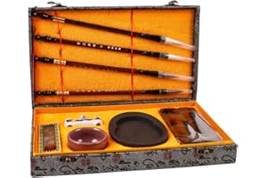 Artecho Chinese Calligraphy Brushes Gift, Calligraphy Sumi Brush, Chinese Brushes Set 10 Pcs for Beginners