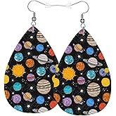 Teardrop Earrings For Women, Dangle Earrings Jewelry For Women, Lightweight Faux Leather Earrings Gifts