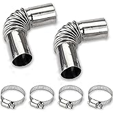 2pcs 24mm Air Diesel Parking Heater Exhaust Pipe Tube Elbow Connector Exhaust Pipe Duct Connector Diesel Boat Heater Parts Ca
