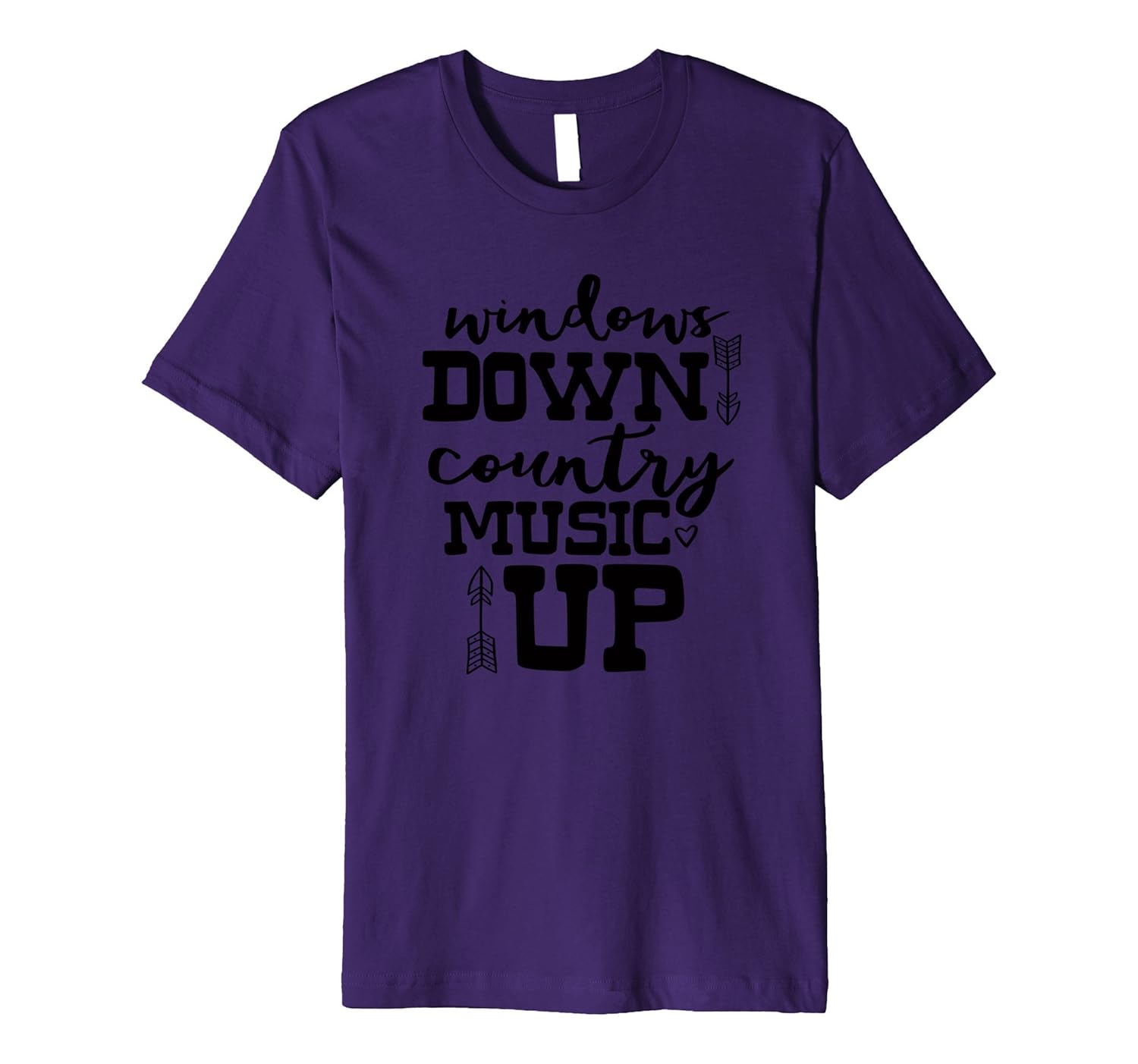 Windows Down Country Music Up T-Shirt-ANZ