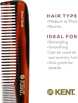 KENT 9 T Handmade Comb Detangling Coarse Fine Hair Men Women view 6