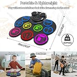CNAPXAIA Electric Drum Kit 9 Pads Dual Speakers Bluetooth MIDI Practice view 7