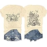 Magical Shirts for Women Book Magic Graphic T-Shirts Flourish and Blotts Shirts Wizard Tees Vacation Tops Costume Clothes