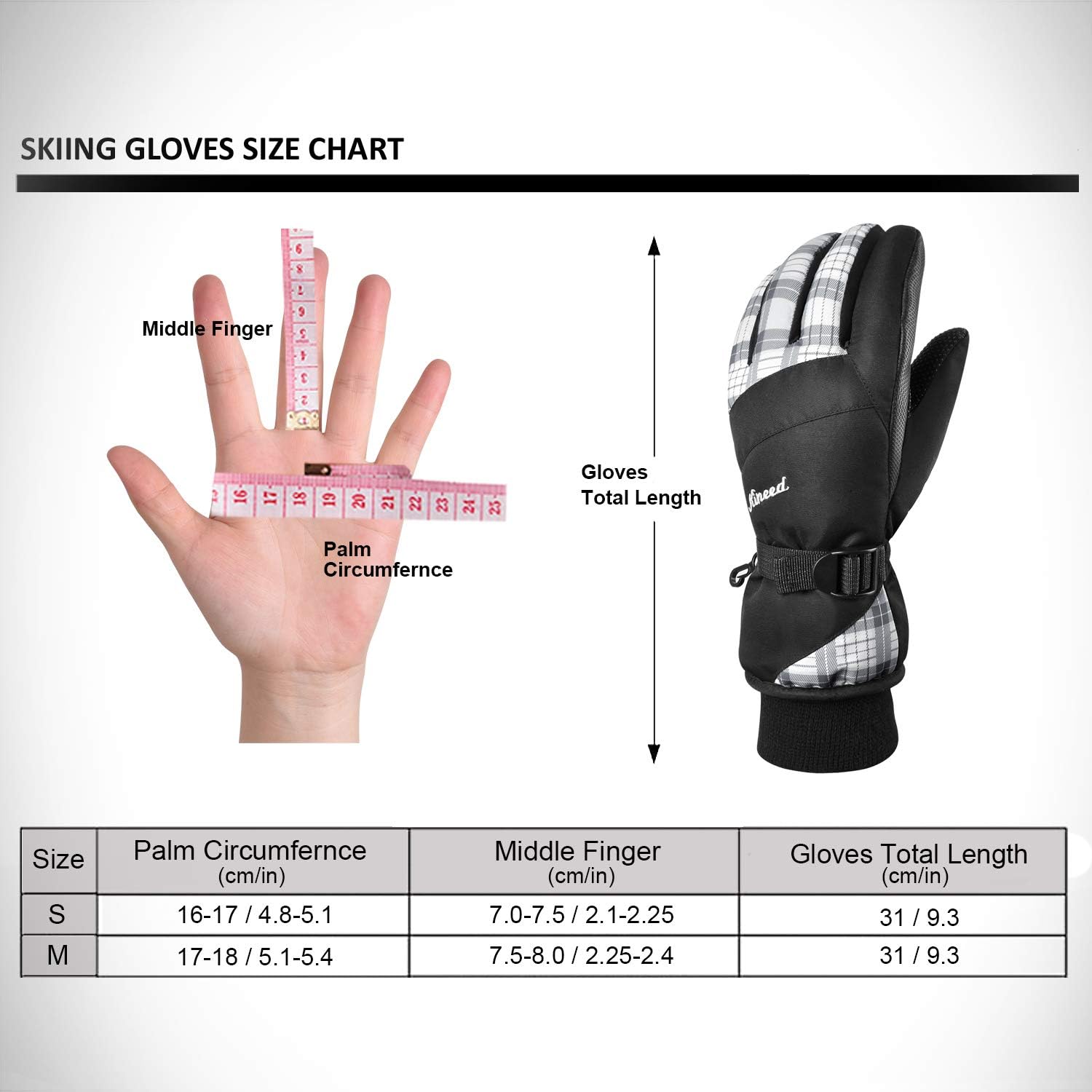 KINEED Waterproof Ski Gloves Touchscreen 3M Thinsulate Winter Warm Snow Gloves for Women Youth : Sports & Outdoors