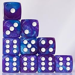 10 PC D6 dice 16mm Acrylic Dice Set for RPG MTG DND
