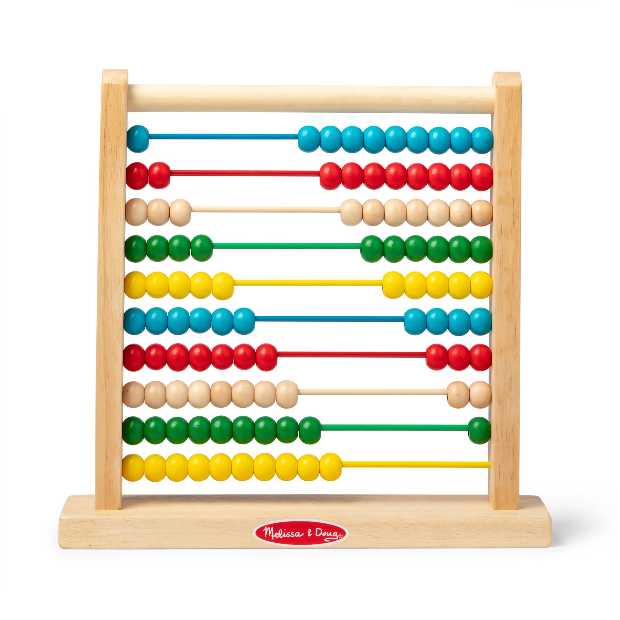Melissa & Doug Abacus - Classic Wooden Educational Counting Toy With 100 Beads Abacus Toy for Kids Maths for Ages 3+
