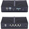 QOTOM Q330G4 Barebone Mini PC - Core i3, AES-NI, 4 Intel LAN, 15Watts, Industrial Mini PC Firewall Gateway Router (Q330G4 Bar