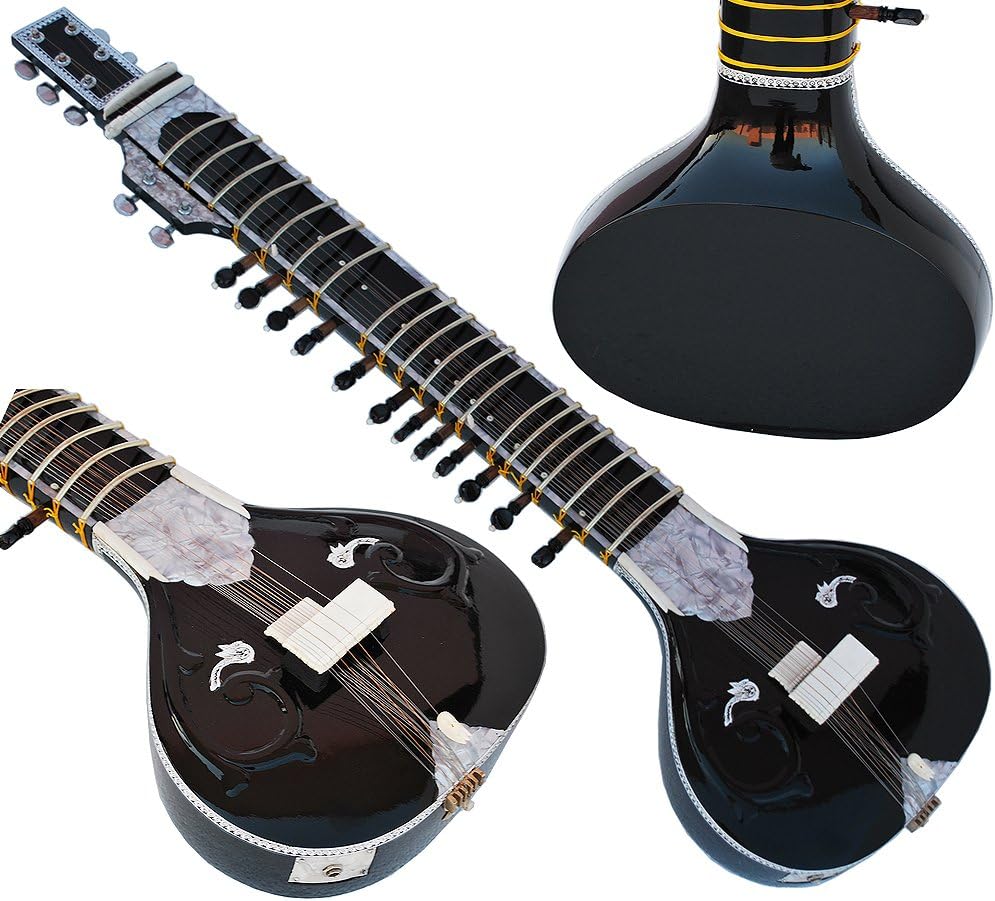Sitar Black Ravi Shankar Style 7 Main String, 12 to 13 Sympathetic
