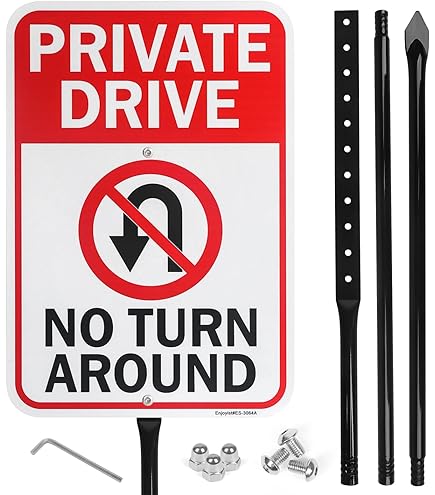 Amazon.com: 1PC No Turn Around Driveway Sign, 13 x 9 Inches