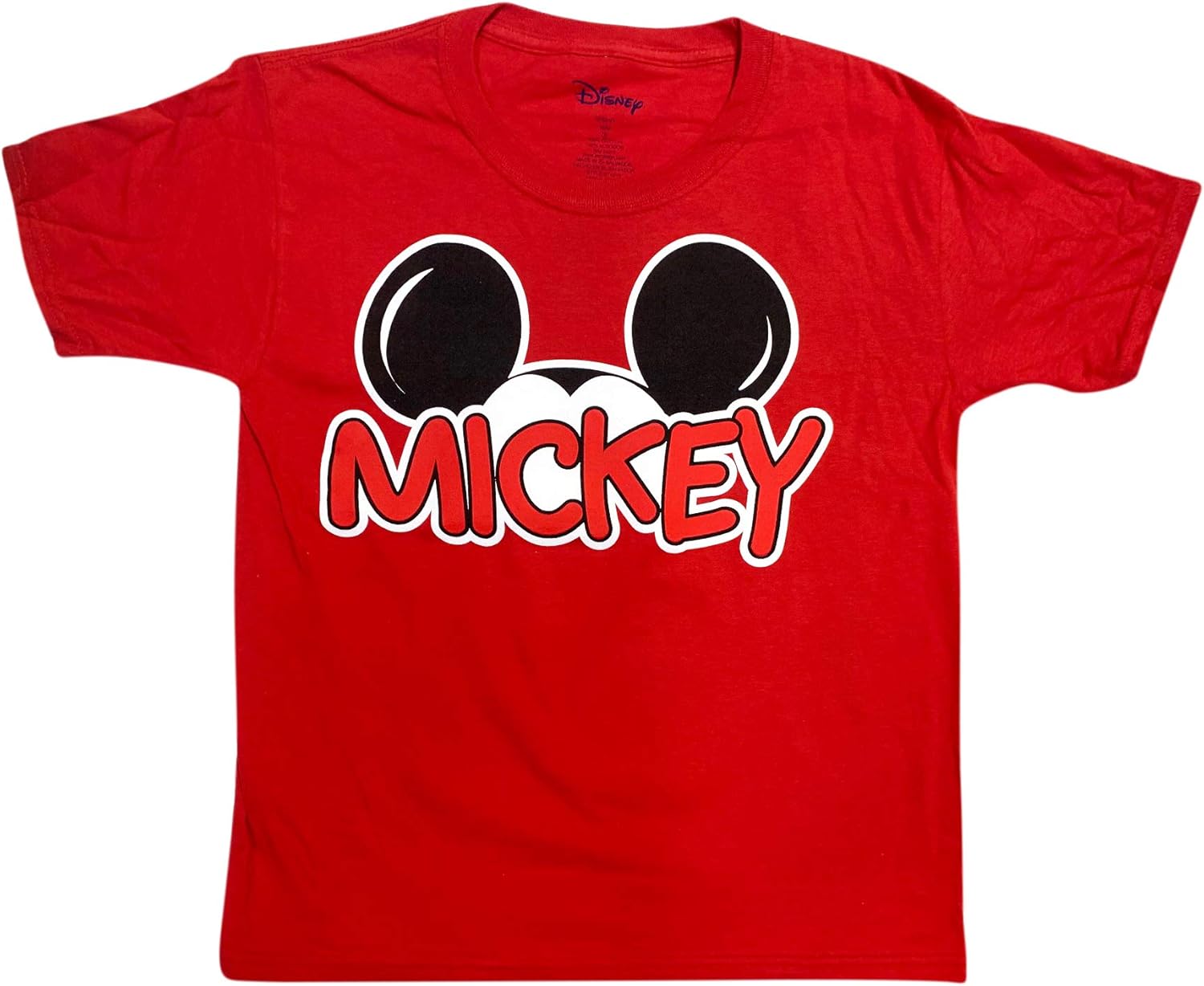 Disney Red Youth Unisex Mickey Mouse T Shirt (Large) Amazon.co.uk
