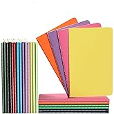 Labkiss 24 Pack Small Pocket Blank Notebook & Journal Bulk, Multi Cover, Unlined Thick Paper, A6 Size, 5.5x3.5 inch, 60 Page, Mini Plain Sketchbook Subject Note Pad Set for Women Men Kids