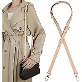 KIYOMIL Genuine Vachetta Leather Strap Replacement Crossbody Handbag Shoulder Purse Strap for Speedy Alma NOE Pochette Accessoires Keepall Bags(Width:0.7in,Three-stage Adjustable Length:26.8-47.2in)