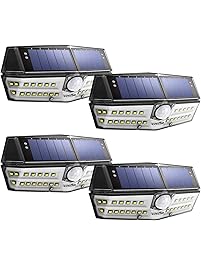 LITOM Solar Lights Outdoor, 4rd Generation 30 LED Wireless Solar Motion Sensor Lights with 270&deg;Wide Angle, IP67 Waterproof, Easy-to-Install Security Lights for Front Door, Yard, Garage, Deck(4 Pack)