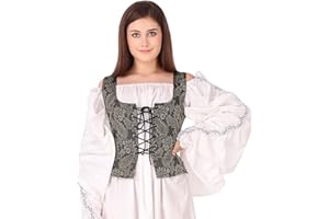 THEPIRATEDRESSING Medieval Wench Pirate Renaissance Cosplay Costume Reversible Peasant Bodice
