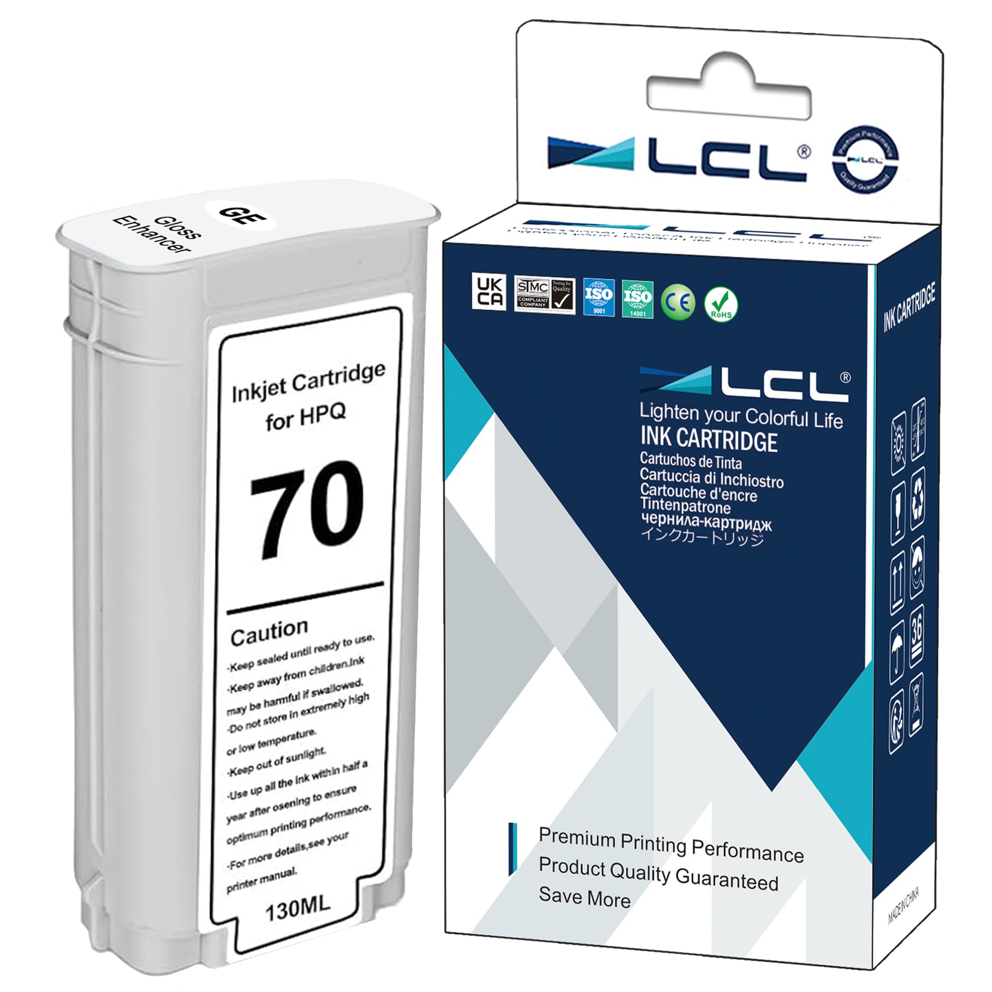 LCL Compatible Ink Cartridge 70 C9459A 135ML High Yield (1Pack Gloss Enhancer) Replacement for HP Designjet Z2100 Z3100 Z3100PS Z3200 Z3200PS Z5200 Z5400