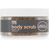 Pure for Men Exfoliating Bum & Body Scrub, Rosemary & Mint Cleanser (8 oz) | Gentle Natural Cleanser, Removes Dead Skin, Leav